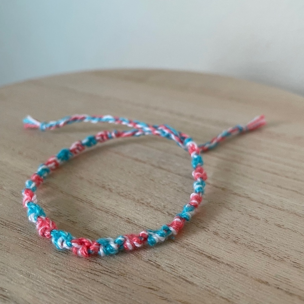 Bright Cotton Candy Woven Bracelet